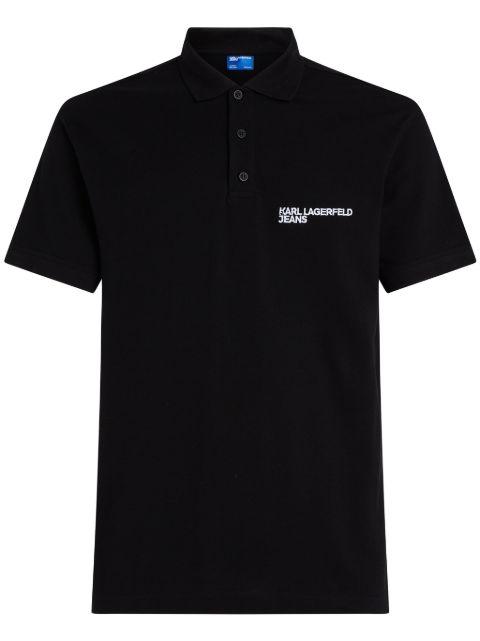 logo-embroidered polo shirt by KARL LAGERFELD JEANS