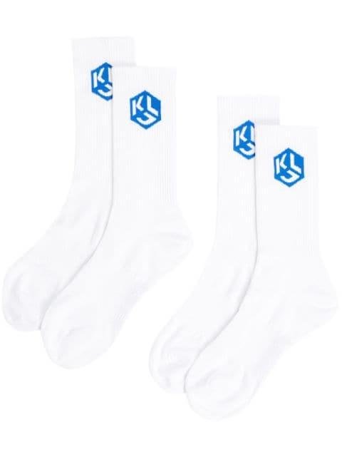 logo-jacquard socks (pack of two) by KARL LAGERFELD JEANS