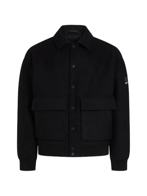 logo-patch bomber jacket by KARL LAGERFELD JEANS