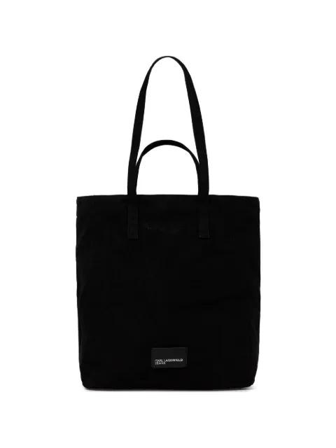 logo-patch canvas tote bag by KARL LAGERFELD JEANS