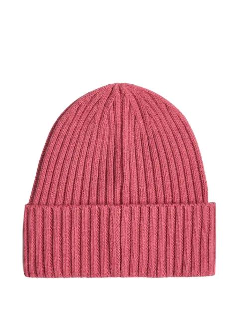 logo-patch ribbed beanie by KARL LAGERFELD JEANS