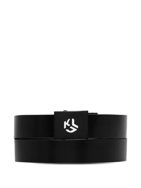 logo-plaque belt by KARL LAGERFELD JEANS