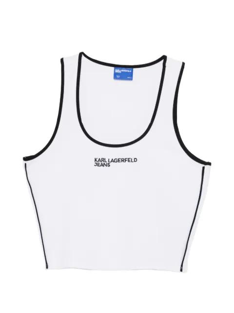 logo-print crop top by KARL LAGERFELD JEANS