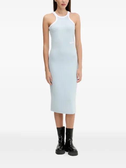 logo-print racer-neck dress by KARL LAGERFELD JEANS