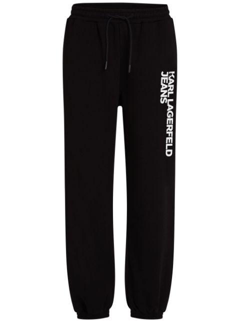 logo-tape track pants by KARL LAGERFELD JEANS
