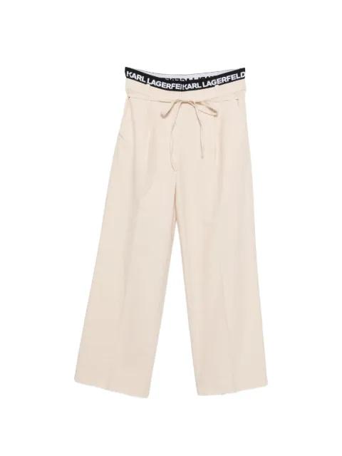 logo-waistband drawstring trousers by KARL LAGERFELD JEANS