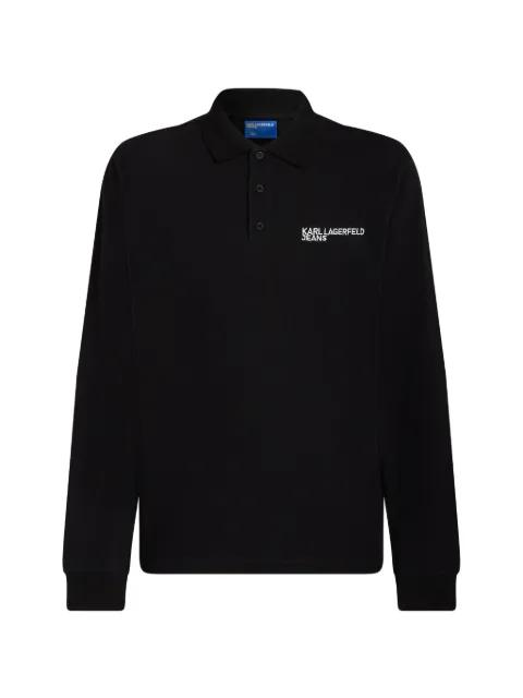 long-sleeve polo shirt by KARL LAGERFELD JEANS