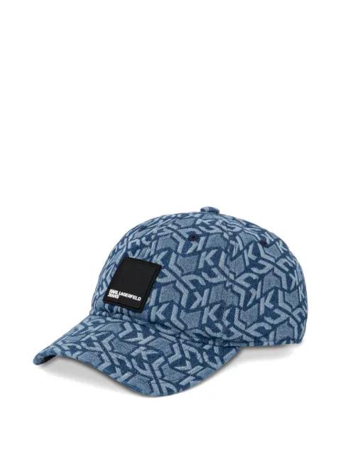 monogram denim cap by KARL LAGERFELD JEANS