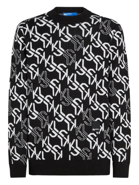 monogram-pattern sweater by KARL LAGERFELD JEANS