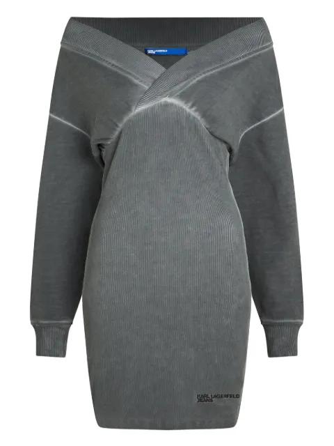 off-shoulder dress by KARL LAGERFELD JEANS