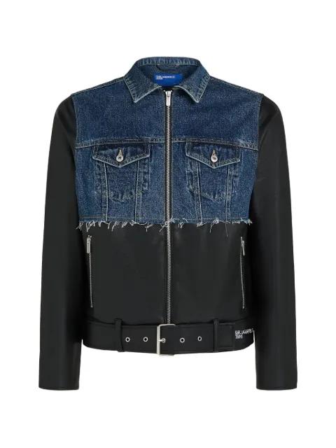 panelled raw-cut jacket by KARL LAGERFELD JEANS