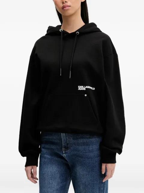 printed logo hoodie by KARL LAGERFELD JEANS