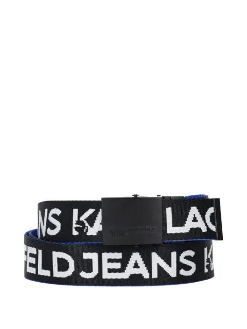 reversible intarsia-logo belt by KARL LAGERFELD JEANS