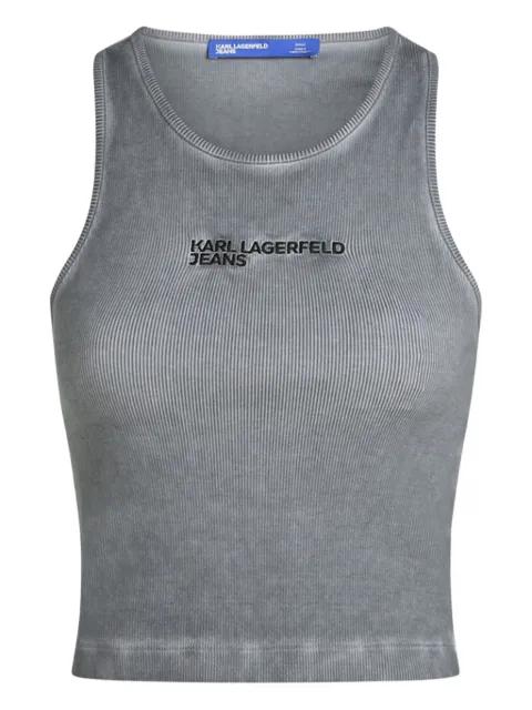 ribbed cotton top by KARL LAGERFELD JEANS