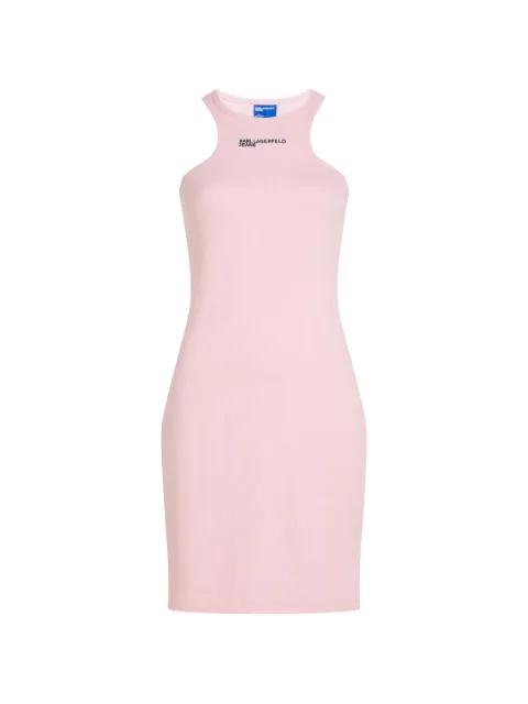 ribbed logo midi dress by KARL LAGERFELD JEANS