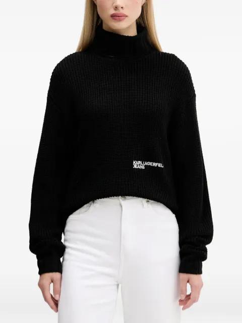 roll neck logo sweater by KARL LAGERFELD JEANS