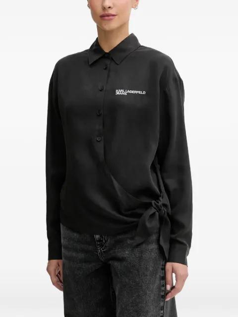 side-tie logo shirt by KARL LAGERFELD JEANS