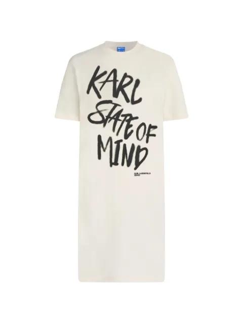 slogan-print T-shirt mini dress by KARL LAGERFELD JEANS