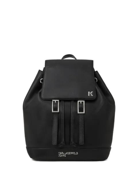small logo-plaque backpack by KARL LAGERFELD JEANS
