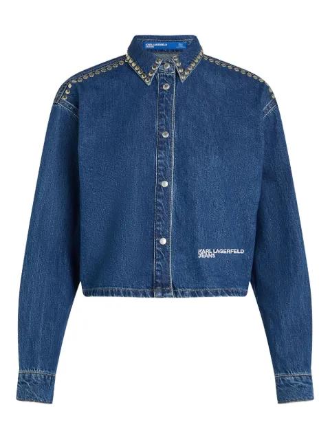 studded denim shirt by KARL LAGERFELD JEANS
