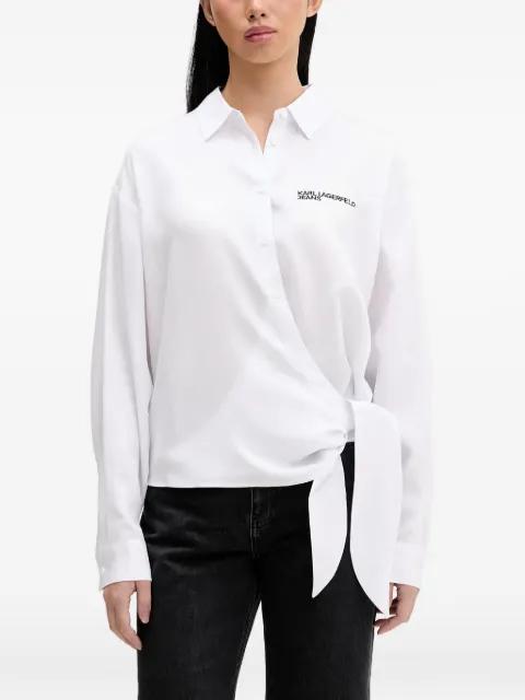 tie-detail shirt by KARL LAGERFELD JEANS