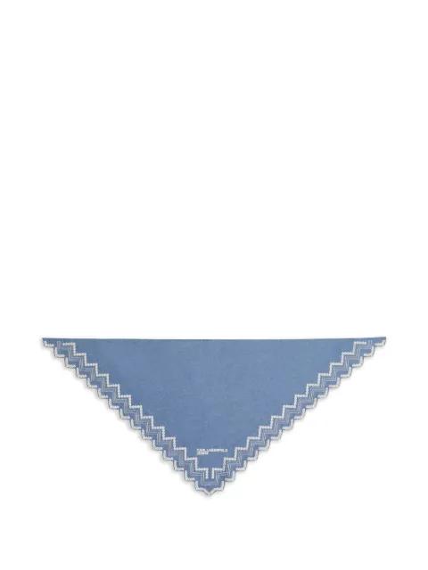triangle embroidered bandana scarf by KARL LAGERFELD JEANS