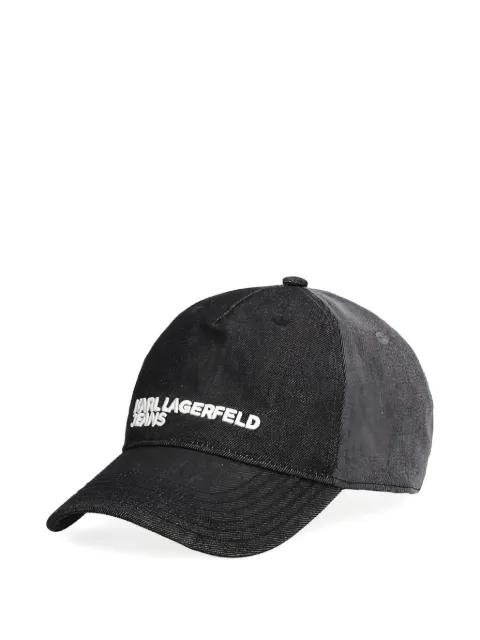 two-tone baseball cap by KARL LAGERFELD JEANS