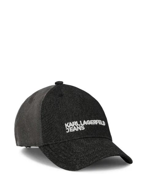two-tone denim cap by KARL LAGERFELD JEANS