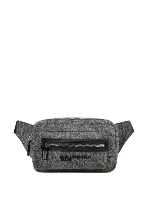 washed-denim belt bag by KARL LAGERFELD JEANS