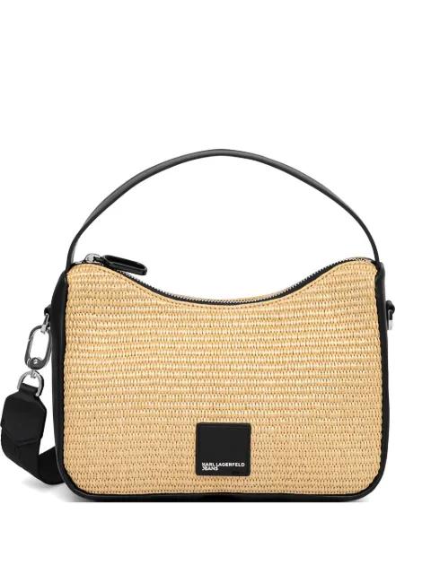 woven satchel bag by KARL LAGERFELD JEANS