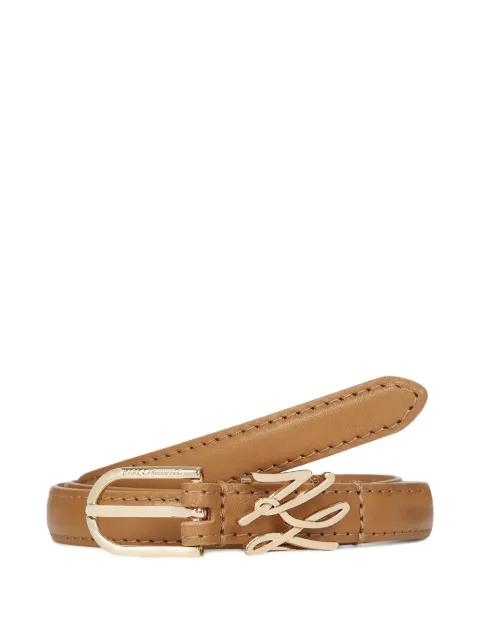 K/Autograph buckle leather belt by KARL LAGERFELD