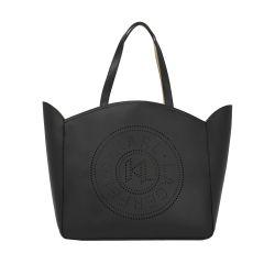 K/Circle large perforated tote bag by KARL LAGERFELD