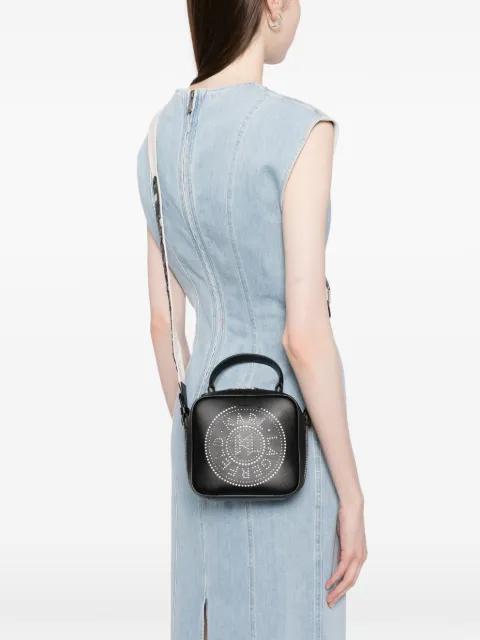 K/Circle perforated mini bag by KARL LAGERFELD