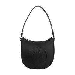 K/Circle perforated moon shoulder bag by KARL LAGERFELD