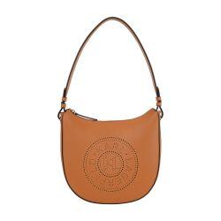 K/Circle perforated moon shoulder bag by KARL LAGERFELD
