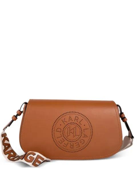 K/Circle perforated shoulder bag by KARL LAGERFELD