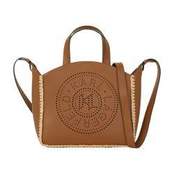 K/Circle perforated small tote bag by KARL LAGERFELD