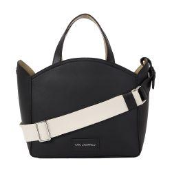 K/Circle perforated small tote bag by KARL LAGERFELD