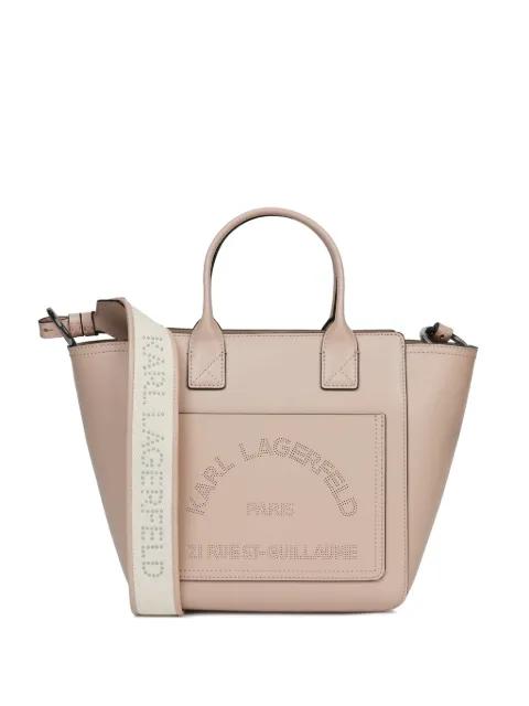 K/Daily perforated logo tote bag by KARL LAGERFELD