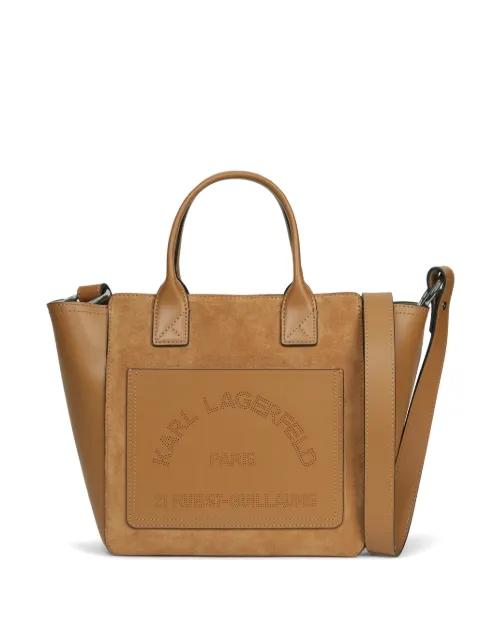 K/Daily small suede tote bag by KARL LAGERFELD
