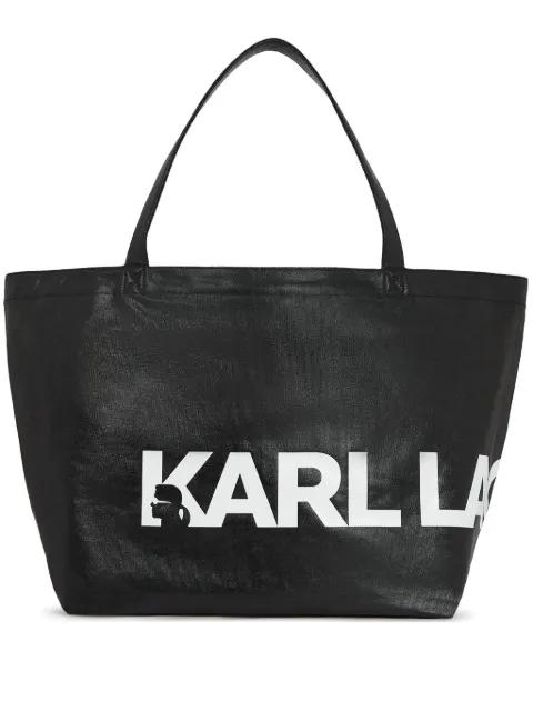 K/Essential logo-printed tote bag by KARL LAGERFELD