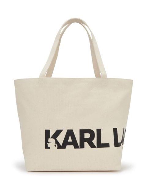 K/Essential oversized-logo tote bag by KARL LAGERFELD