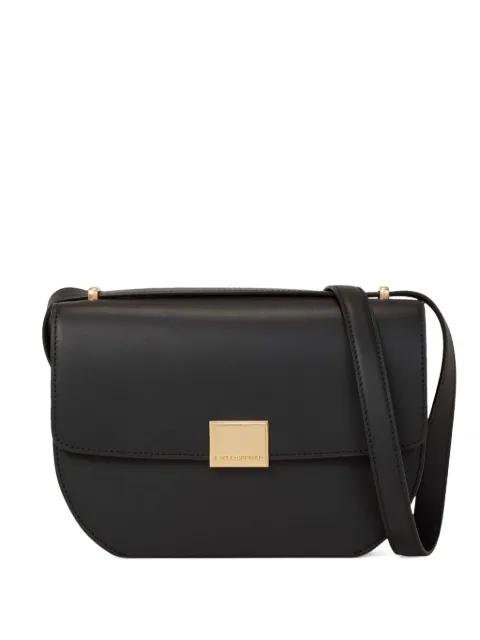 K/Forever curved leather cross body bag by KARL LAGERFELD