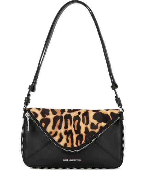 K/Hardware leopard-print shoulder bag by KARL LAGERFELD