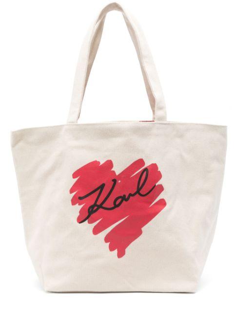 K/Hearts reversible tote bag by KARL LAGERFELD