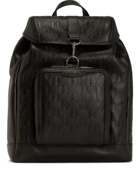 K/Loom leather backpack by KARL LAGERFELD