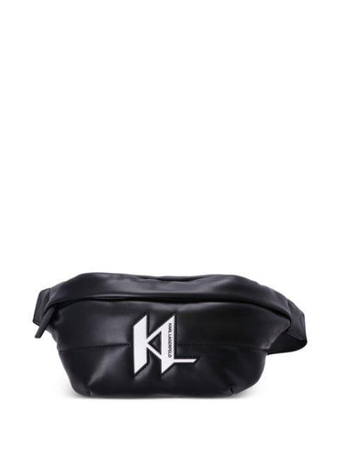 K/Monogram puffer belt bag by KARL LAGERFELD