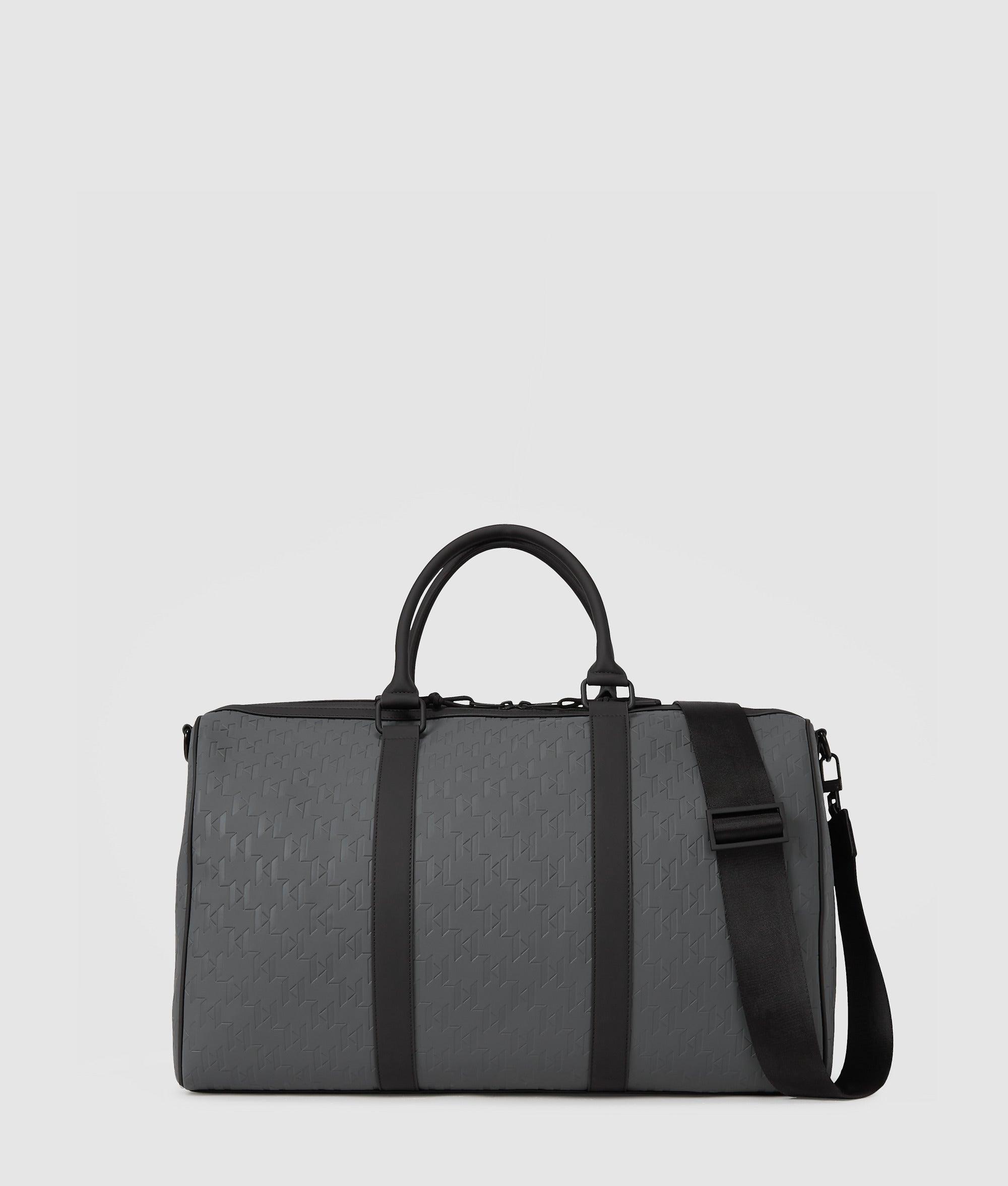 K/Monogram weatherproof weekender bag by KARL LAGERFELD