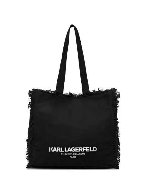 K/RSG frayed-edge tote bag by KARL LAGERFELD