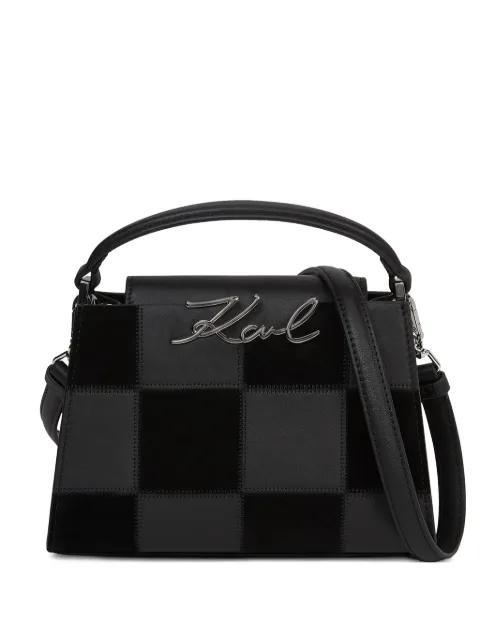 K/Signature checkerboard tote bag by KARL LAGERFELD